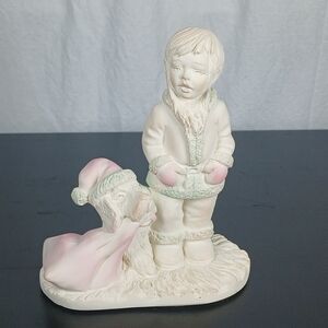 CG Alacron Heartwarmers  Santa's Helper 1993 Christmas Porcelain Figurine